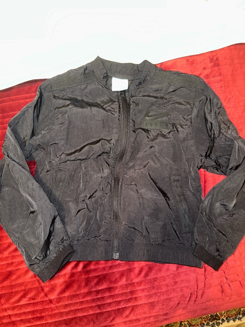 Nike Air kids size 7 windbreaker jacket black